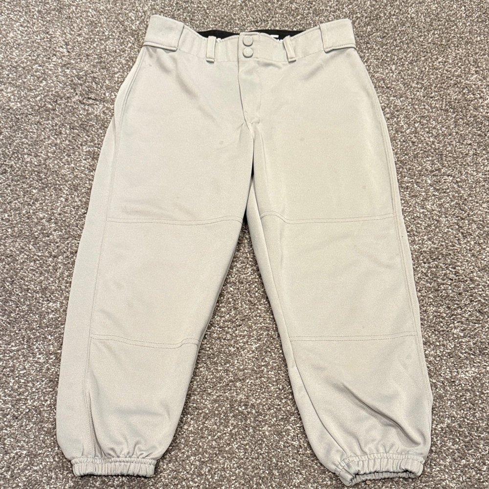 Kids' Light Gray Baseball Pants